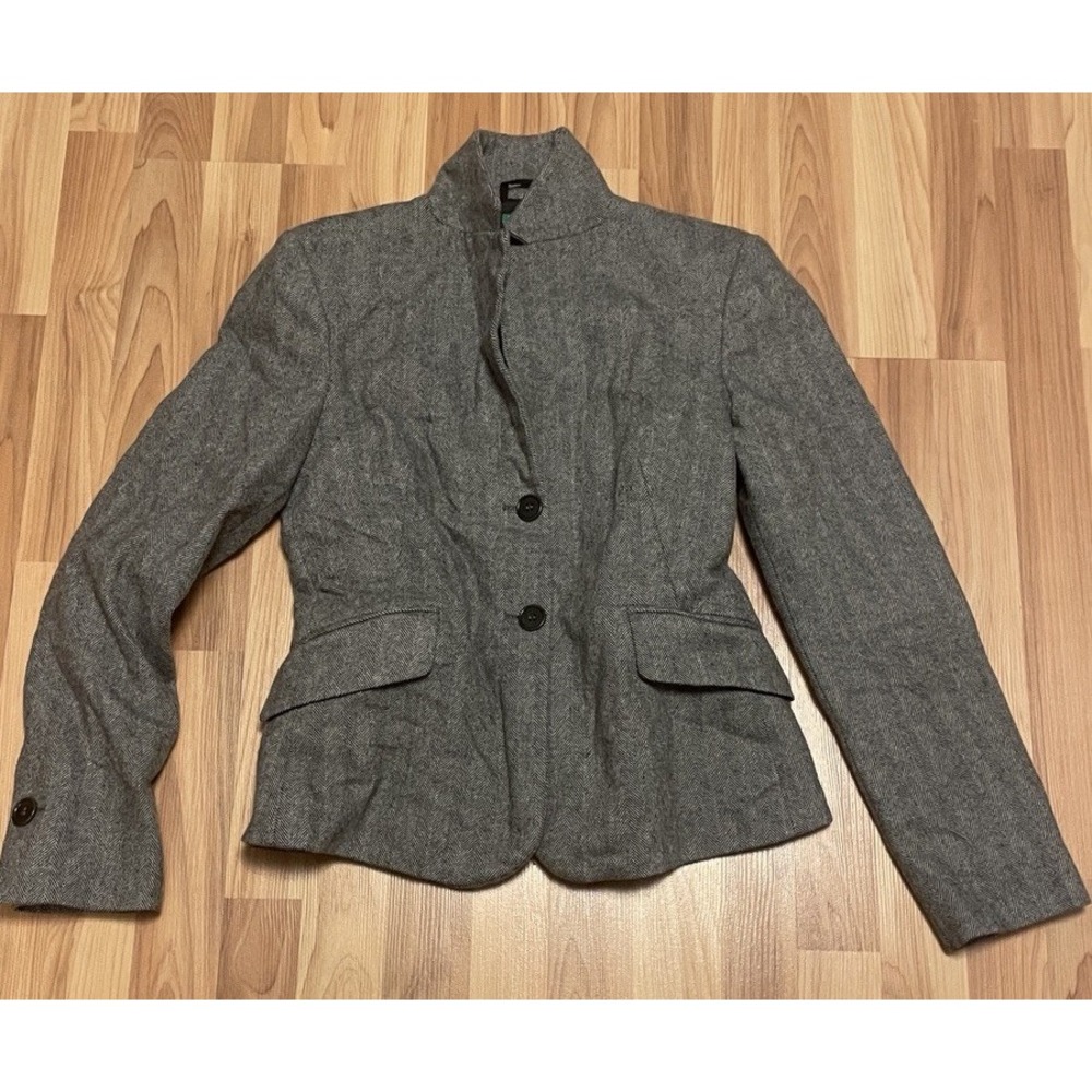 Made in Italy of Benetton‎ Woman Wool Blend Gray Blazer Size 42